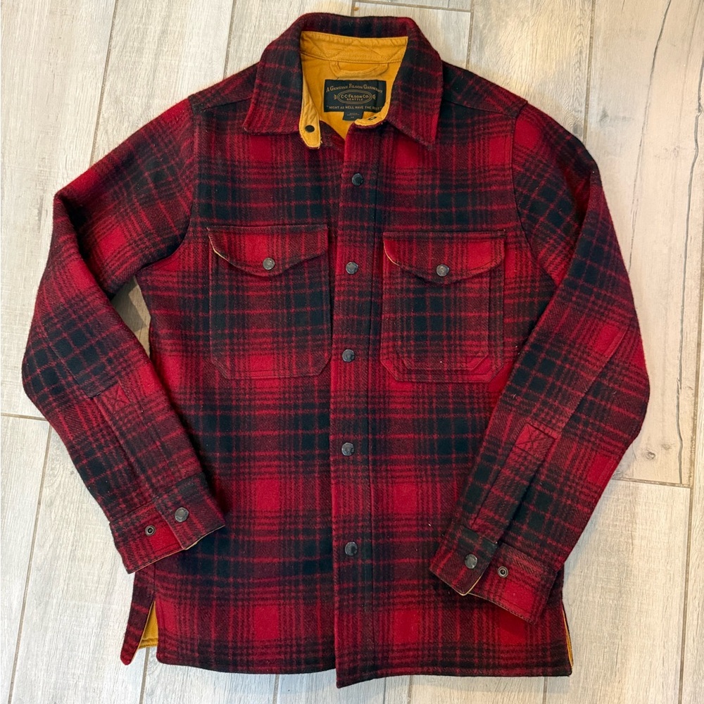 Filson Mackinaw Wool Jac-Shirt Oxblood Black